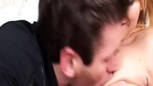 Experienced Blonde Babe Throats Massive Cock with Drooling Intensity
