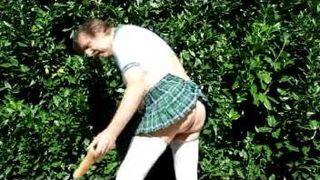 straight transvestite schoolgirl outdoors fisting anal sound