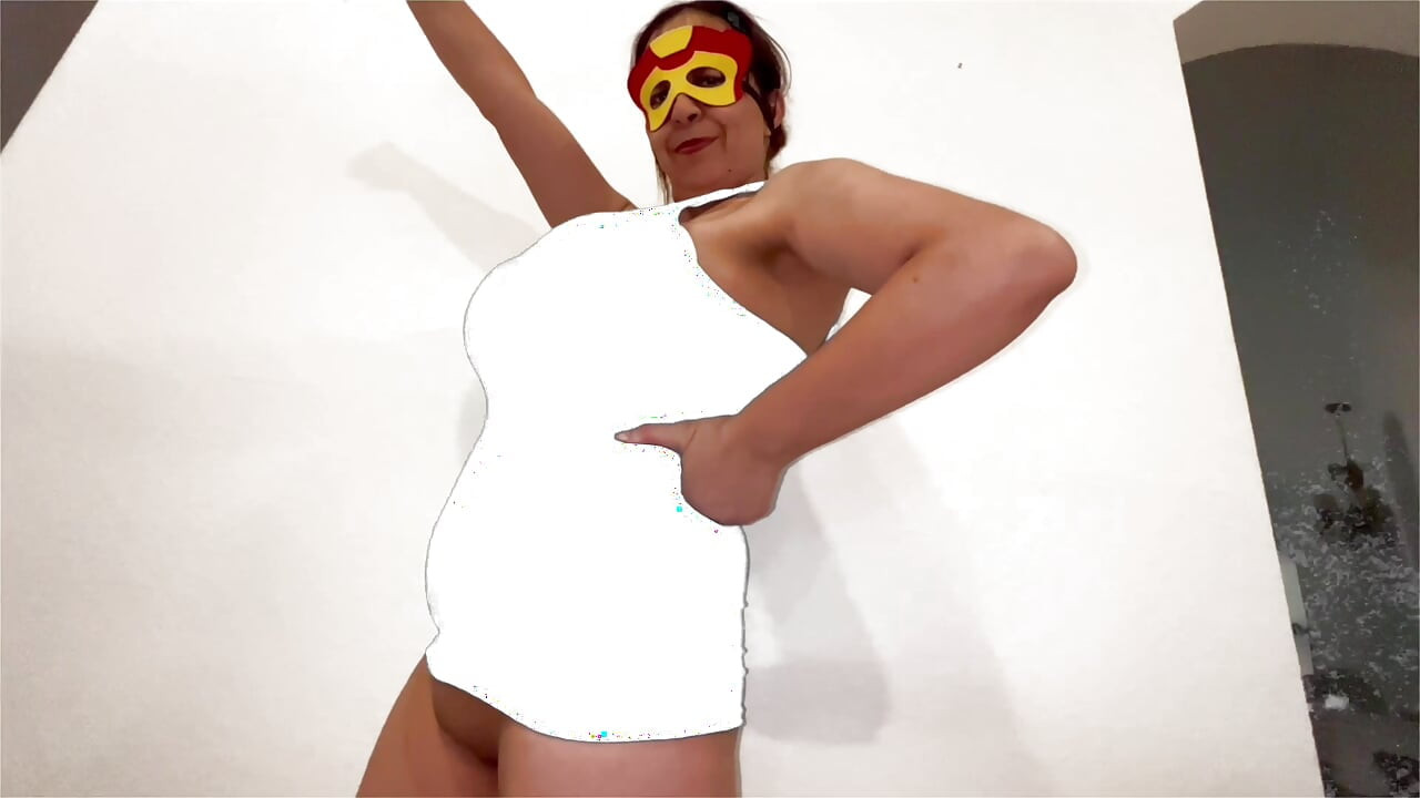 Ogromne Sise Vezane Cosplay Super Heroine