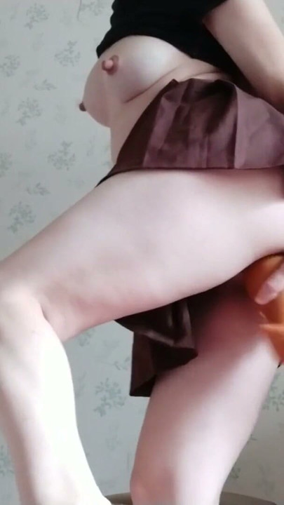 Hot milf: Milky tits and big dildo | Clip 1