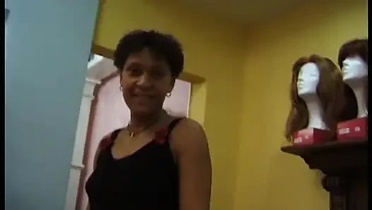 Ebony hottie changing her clothes