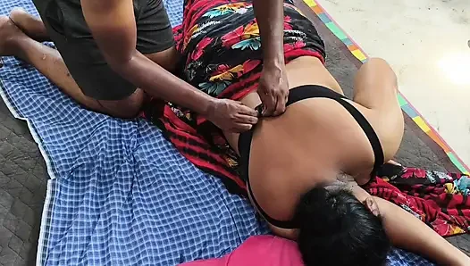 Step mom suffering with a back pain