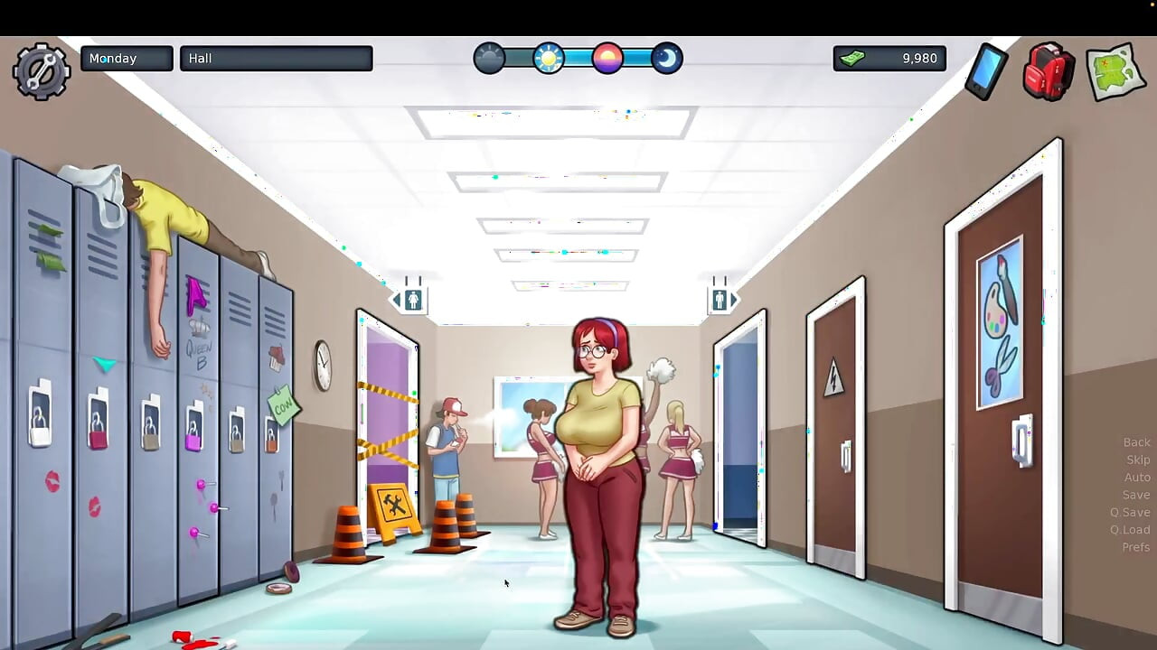 Summertime saga 게임 플레이 파트 2. 거유 다이앤, 제니의 엉덩이