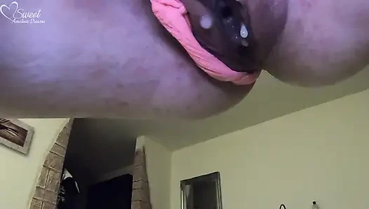 FUCKING my Hot Blonde Stepmom after Party - Close up + Creampie
