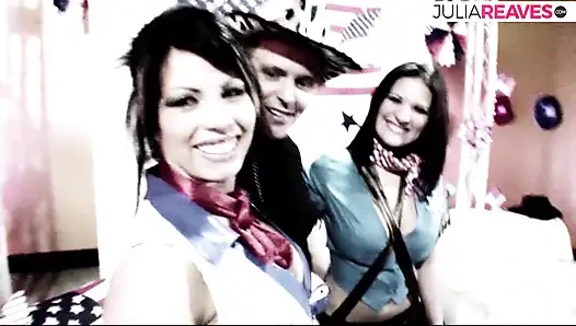 Hot girls ride huge cocks hard to a cumshot