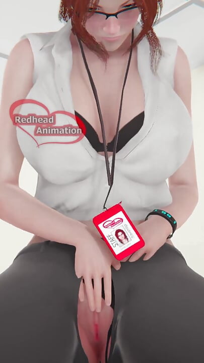 Rothaarige lehrerin bekommt einen schwanz in ihren großen runden arsch gerammt, 3D-porno