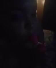 My Busty Mullatta Friend Sucking on A Toy