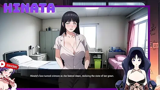I spy on HINATA while she EXERCISES in the HOSPITAL with a gown and bathrobe, everything is transparent