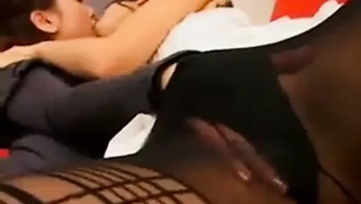 Japanese Lesbian Chair Kissing