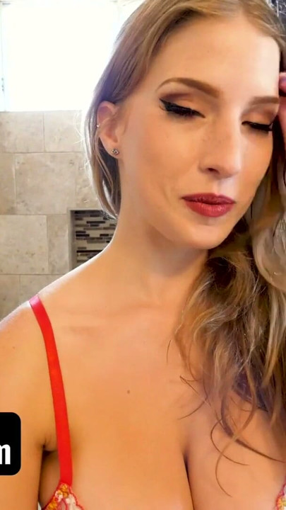 I Made Porn - Hot Babe With Big Natural Tits Octavia Red Gets Her Tight Pussy Fucked In The Bathroom | Clip 2