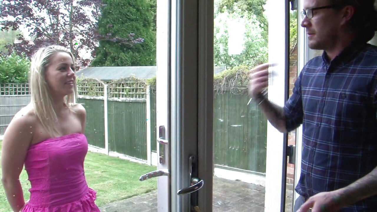 Sweet small tits blonde teen pounded from his big cock in the kitchen