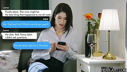 Seksi ofis çalışanı işten sonra iş arkadaşını baştan çıkarıyor ferr-art