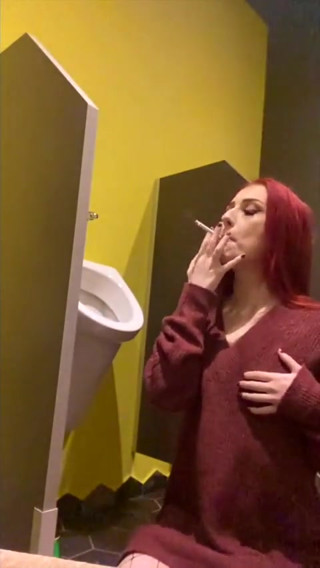 Smoking in a Urinal