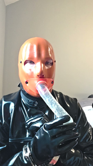 Dressing In Rubber To Swallow 6 Laods of Cum