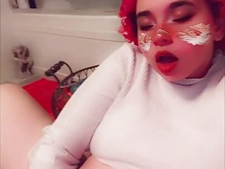 Soft core anime Angel girl plays with her pussy