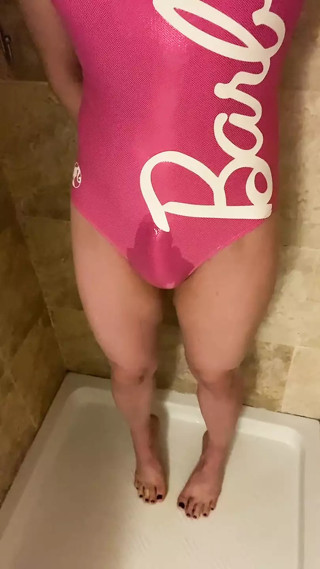 Wetting my Barbie swimsuit