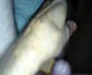 Stroking old pervert cock