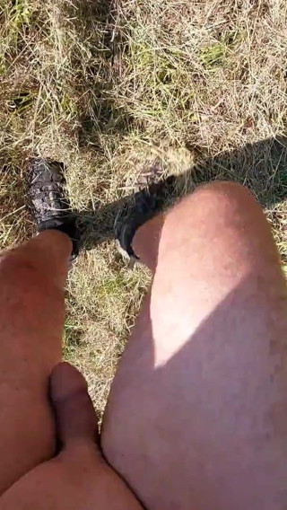 Naked at the side of motorway