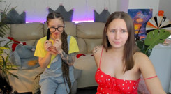 2 whores had a job interview over a video call and began to undress to  it