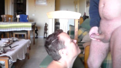 John is giving Jen a big cum facial