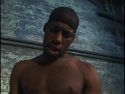 Black gay stud sucks his partner's tool before fucking