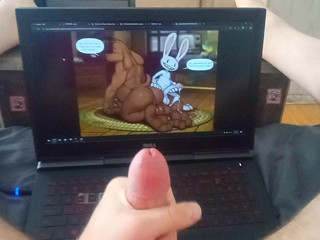 Gooning to Sam and Max Yiffing - SLOW MO CUMSHOT