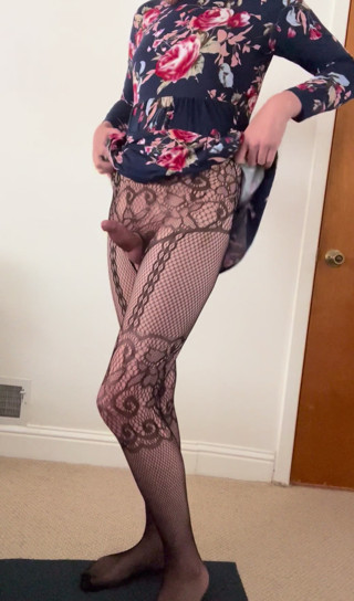 trans girl next door can't hide her cock and strips for you thumbnail