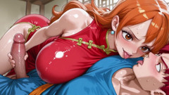 Goku(red) (db) X Nami (op)