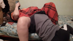 My shy girlfriend crawled under the covers and woke me up with cunnilingus