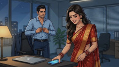 Indian secretary marries hardcore Dia in the night office promotion animation