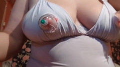 Nipples fetish,pump tots and pussy,anal, squirt on the pump
