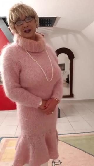 Charlene Pink Mohair Dress