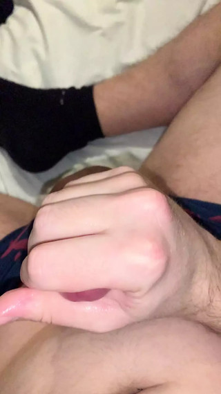 straight man watches porn and masturbates big cock