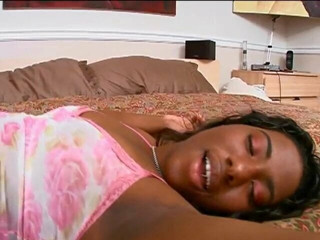 Big booty black chick fucked by black dick on bed