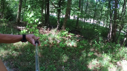 Long, naked hike through the forest and got caught at the end