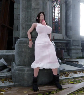 Aerith Growing 1 (futa Shemale)