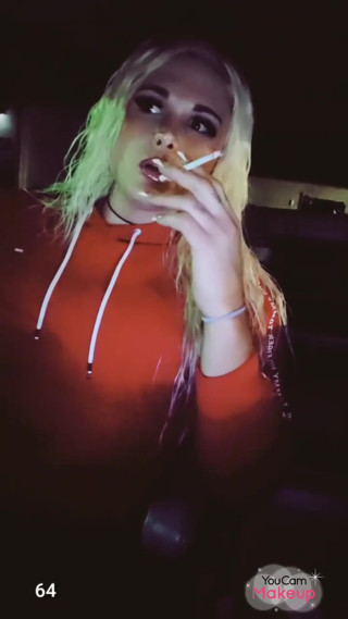 Hot Tranny Smoking 120's in Public thumbnail