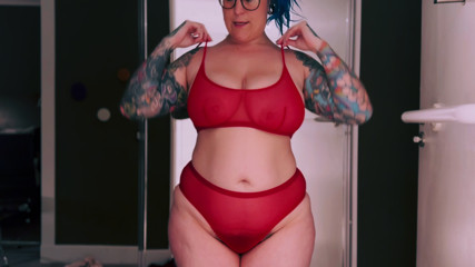 Curvy British MILF Tries On Sexy SHEIN Lingerie Tattooed & Busty PART TWO
