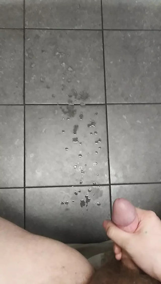 My Cumshots in Public Restrooms. Double Cumshot
