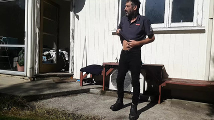 Sunbathing jerkoff