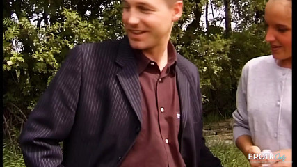 Outdoor sex he fucks two mature pussies in the park