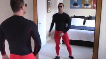 spandex and hot thong