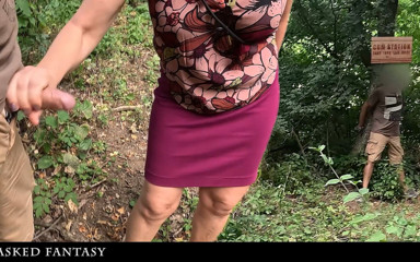 While Hiking I Saw a Stranger Tied up at a Cum Station, I Gave Him a Handjob