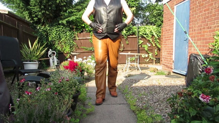 Black and tan leather in the sun