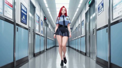 Office Uniform Too Tight, Elevator Door Squeezes Her Waist!