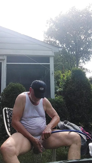 Part 2 of 2, Lumberjack Dad sawing tree