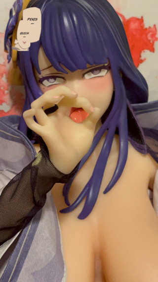 Genshin Waifu Queen Raiden Shogun gets Dicked Down Good &amp; Face Creamed! 65cm Mini Sex Doll Kemelias