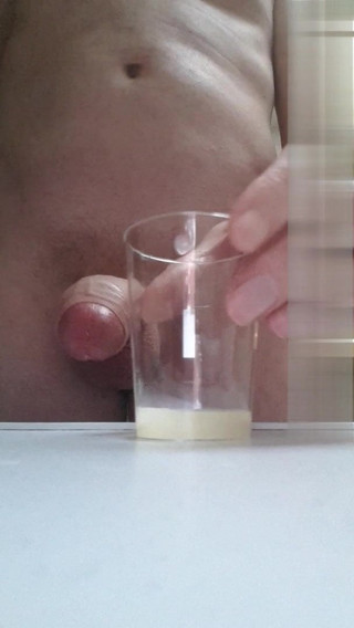 multiple ruined orgasm cum milking wank and cum in glass