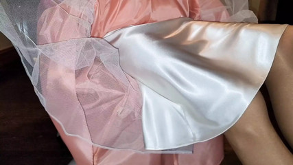 Satin half slip with a party skirt thumbnail