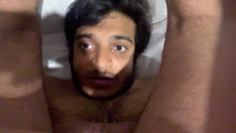Hairy Sissy Teen Masturbates to Self-Facial